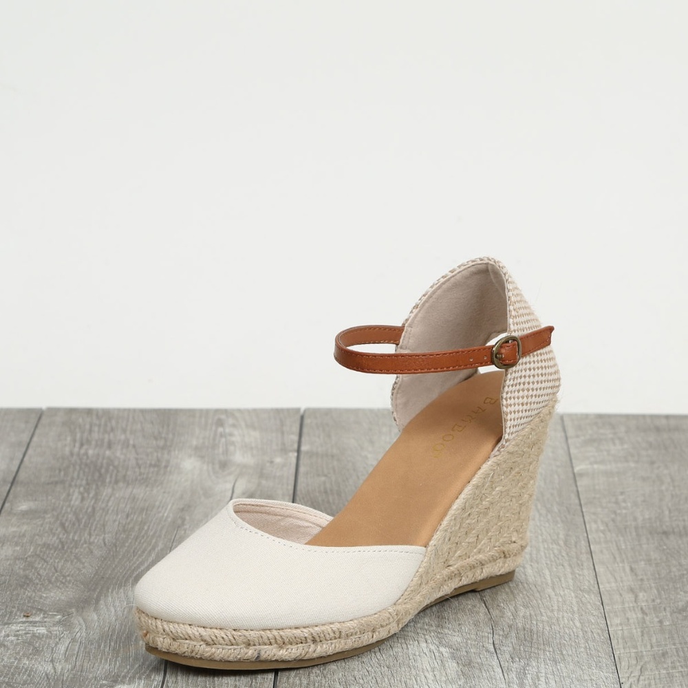 HOT SZ 10 Ankle Strap Espadrille Wedge Sandals - Picture 3 of 7